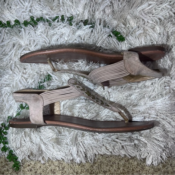 -🌼3/$30🌼Wet Seal Tan Studded Detail Flats/Sandals Size 9 - Picture 6 of 11